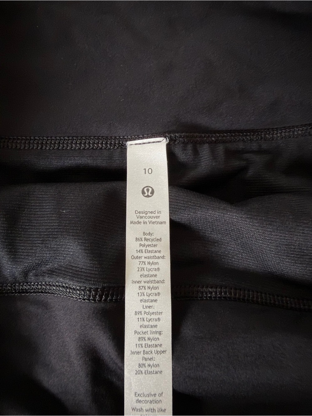 Lululemon Speed Up 4" HR Shorts Blk. Sz.10, Outstanding condition - Picture 11 of 11